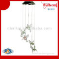 Indoor bird decorative led solar wind chimes light
